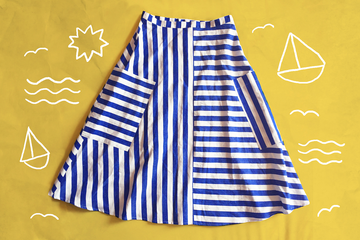 gorman striped skirt