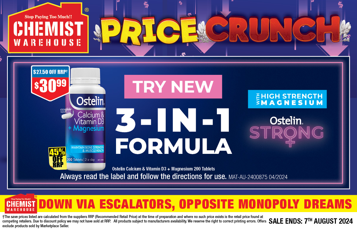CHEMIST WAREHOUSE PRICE CRUNCH CATALOGUE OUT NOW!