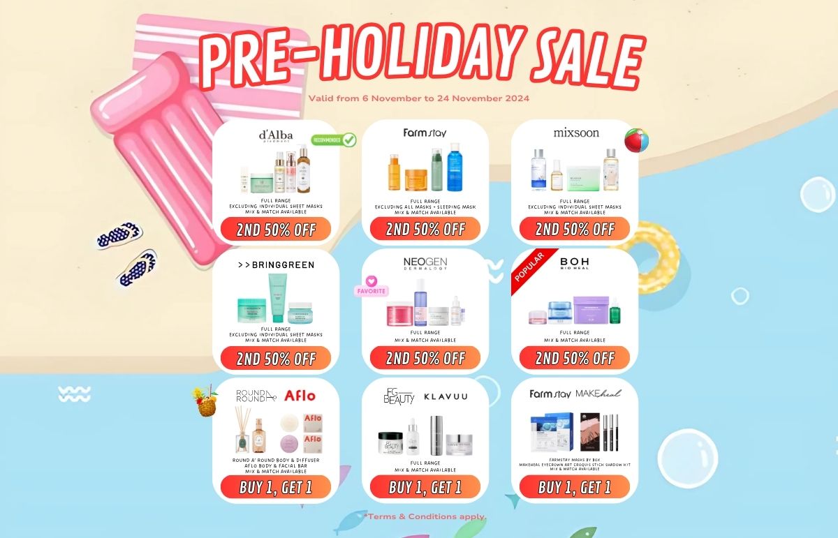 Start your holiday shopping now with up to 50% off K-beauty!